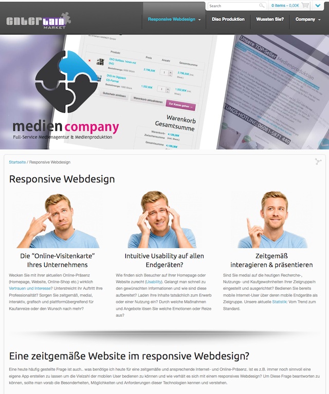 Responsive Webdesign Beispiele - Responsive Website