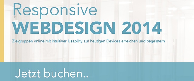 Veranstaltung Responsive Webdesign 2014 buchen
