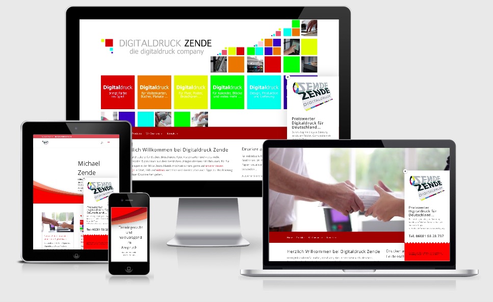 Homepage Webdesign – Digitaldruck Druckerei